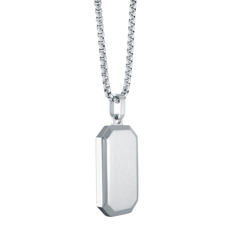 Stainless Steel Octagon Dog Tag Necklace