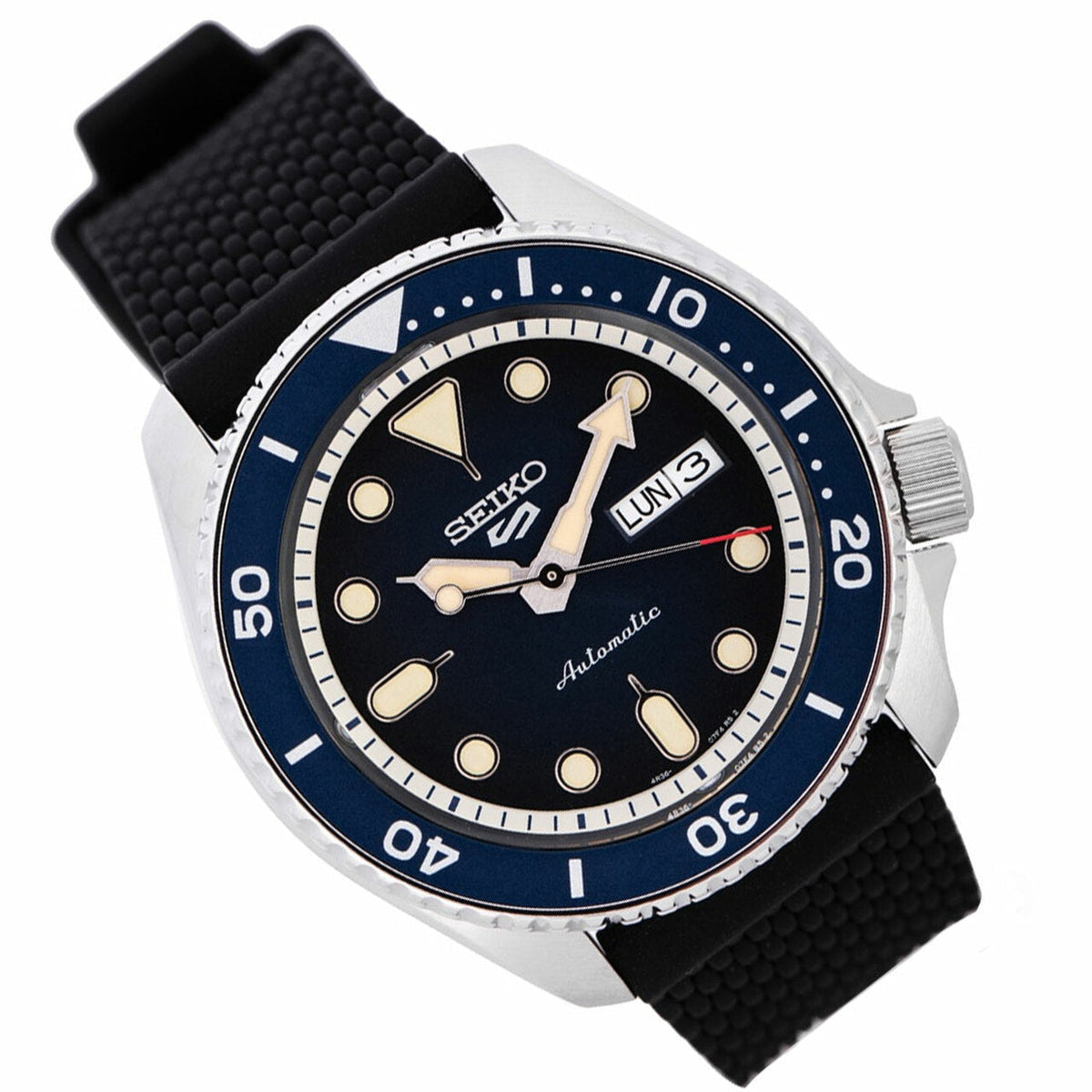 Seiko 5 Sports Analog Automatic Silicone Strap Men's Watch SRPD71K2