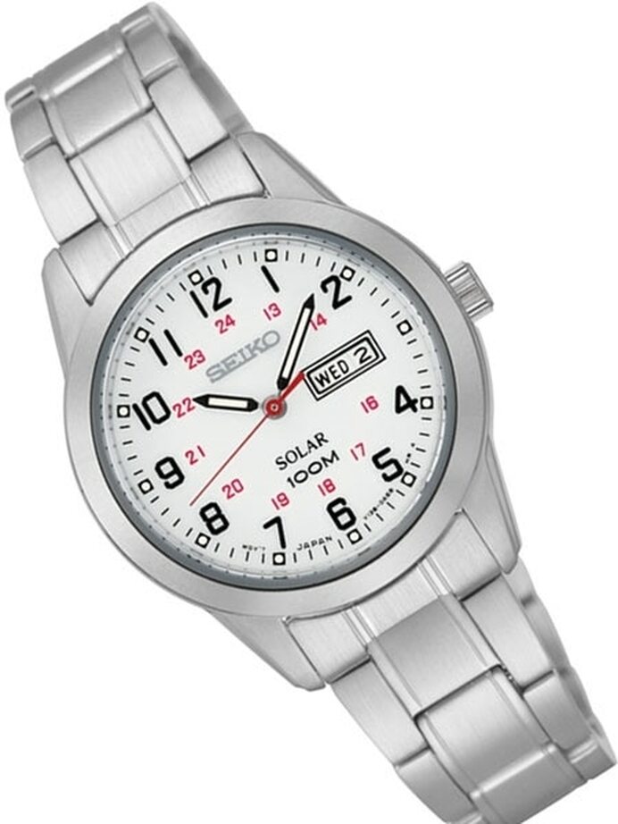 Seiko Solar Silvertone Women's Watch SUT167