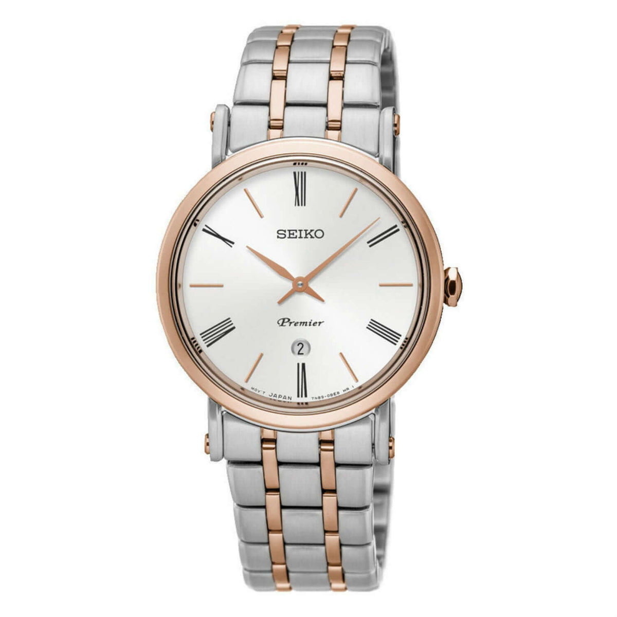 Seiko Premier Rose Dial Quartz Women's Watch SXB430