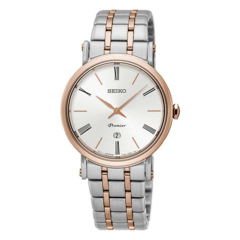 Seiko Premier Rose Dial Quartz Women's Watch SXB430