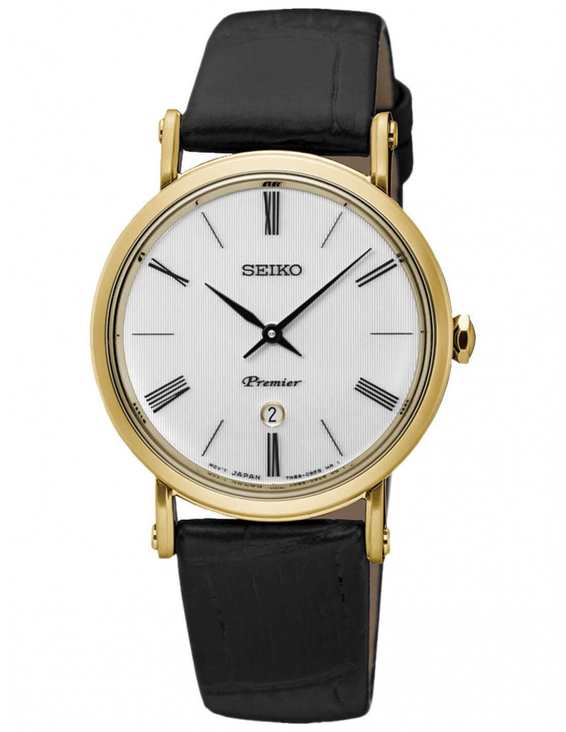 Seiko Premier Brown Leather Quartz Women's Watch SXB432