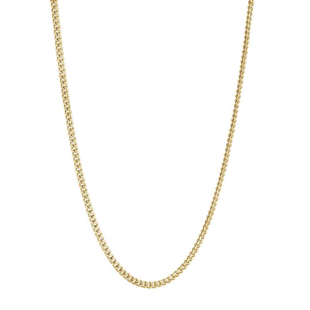 Gold IP Stainless Steel 2.6MM Curb 20" Chain
