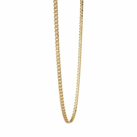 Gold IP Polished Stainless Steel 3.3mm Curb 20" Chain