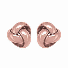 14K Rose Gold Love Knot Stud Earrings