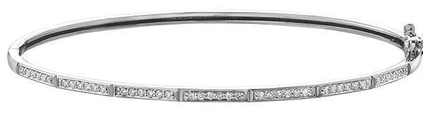 10K White Gold 0.33TDW Diamond Bangle