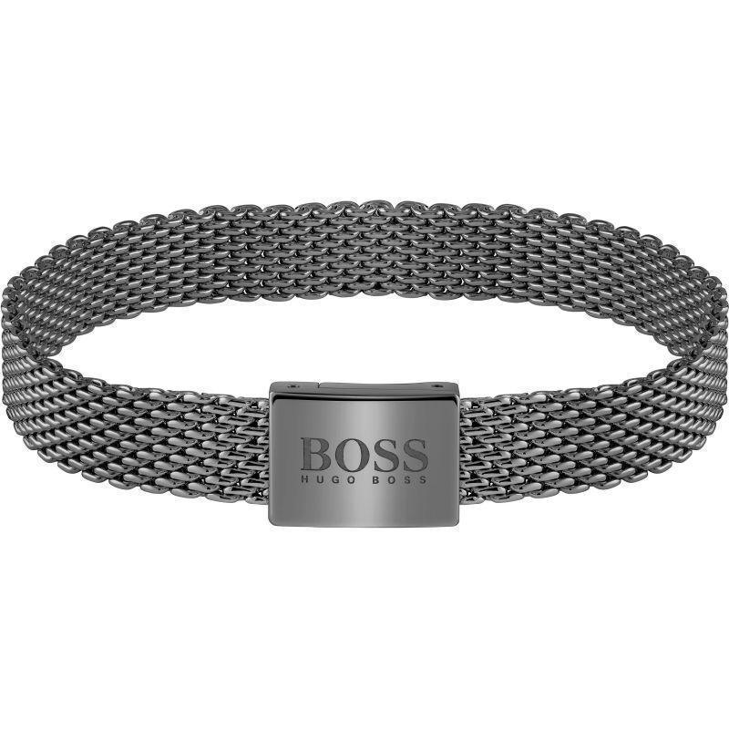 Hugo Boss Jewellery Mesh Essentials Grey PVD Steel Mens Bracelet