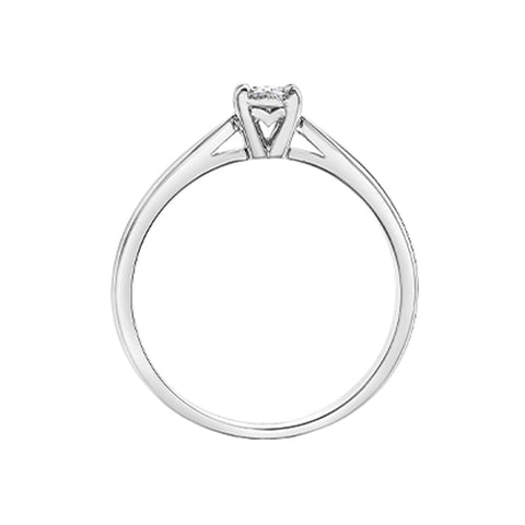 Elegant 0.08TDW Diamond Illusion Ring in 10K White Gold