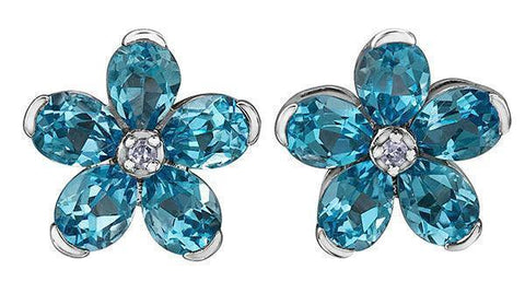 10KW 43mm Blue Topaz Earring