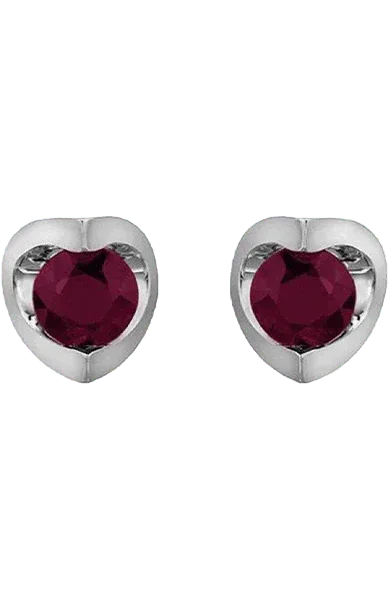 10KW 4mm Ruby Earring 20016