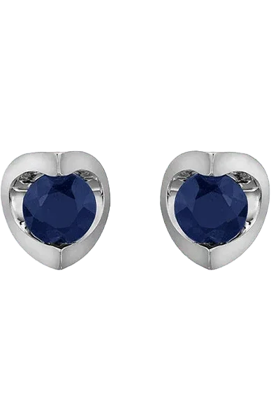 10K White Gold Sapphire Earring 20018