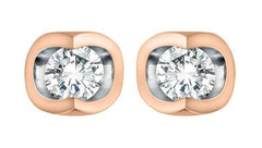 10K Rose Gold 0.06TDW Diamond Earrings