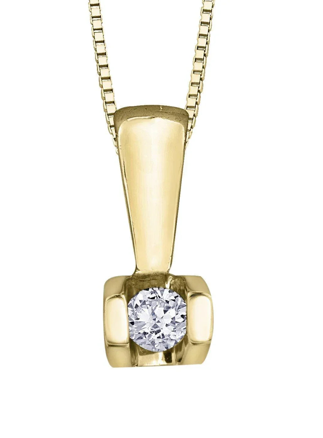 10K Yellow Gold 0.04TDW Diamond Pendant