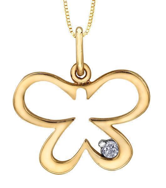 10K Yellow Gold 0.02TDW Diamond Pendant 20084