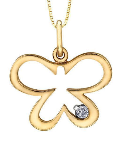 10K Yellow Gold 0.02TDW Diamond Pendant 20084