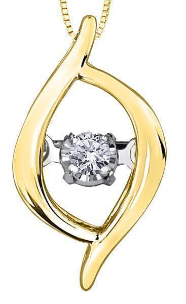 10K Yellow Gold 0.02TDW Diamond Pendant