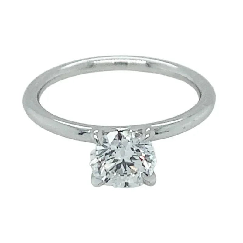 14K White Gold 1.10ct Round Lab Grown Diamond Engagement Ring