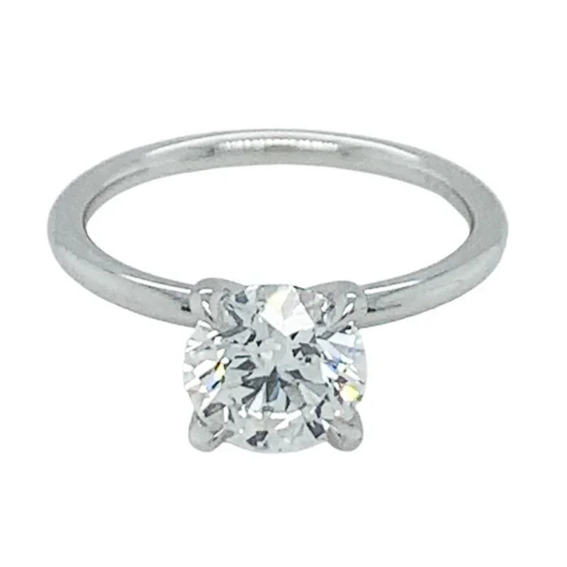 14K White Gold 1.50ct Round Lab Grown Diamond Engagement Ring