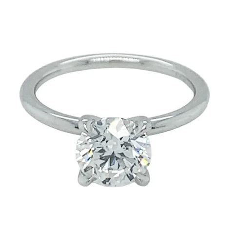 14K White Gold 1.50ct Round Lab Grown Diamond Engagement Ring