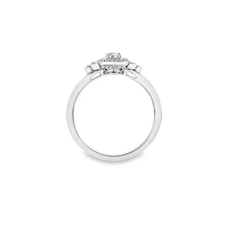 10K White Gold 0.23TDW Canadian Diamond Wedding Set