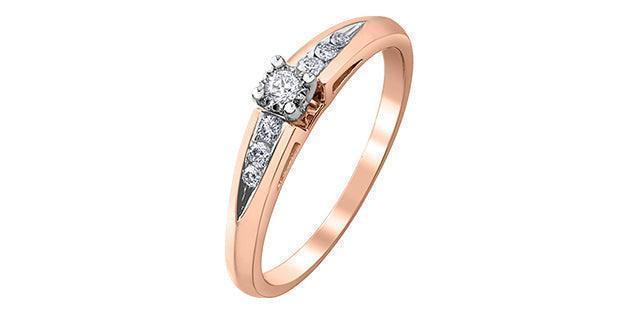 10K Rose Gold 0.14TDW Diamond Promise Ring