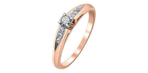 10K Rose Gold 0.14TDW Diamond Promise Ring