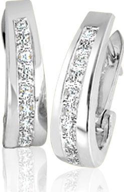 Diamond Classic J Hoop set with 0.50tdw in 10K White Gold