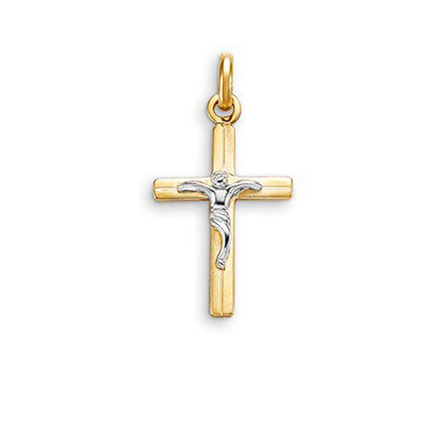10 Karat Yellow Gold Crucifix Cross Religious Pendant