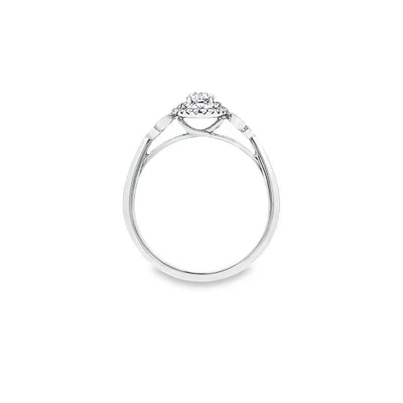 0.42TDW Canadian Diamond Ring in 10K White Gold