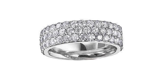 14K White Gold 1.00TDW Diamond Anniversary-Wedding Band