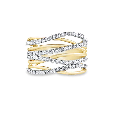 1.00 Carat Diamond Two-Tone Gold Fancy Ring