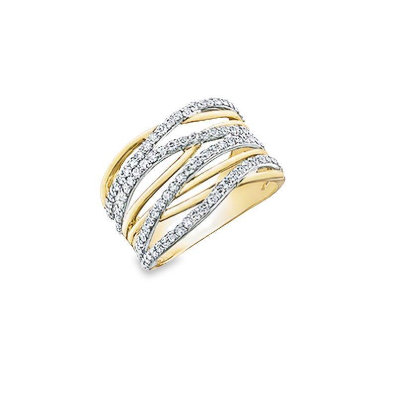 1.00 Carat Diamond Two-Tone Gold Fancy Ring