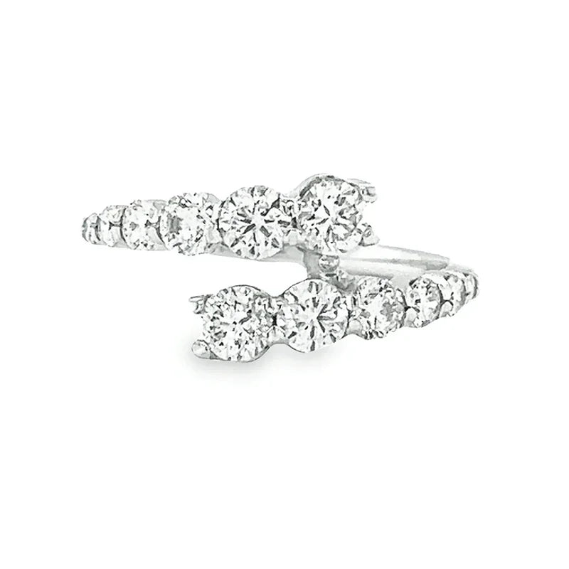 Dazzling 14K White Gold Diamond Journey Ring with 1.50 Carats