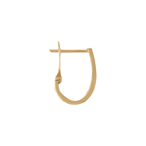 Diamond Classic J Hoop set with 0.15tdw in 10K Yellow Gold
