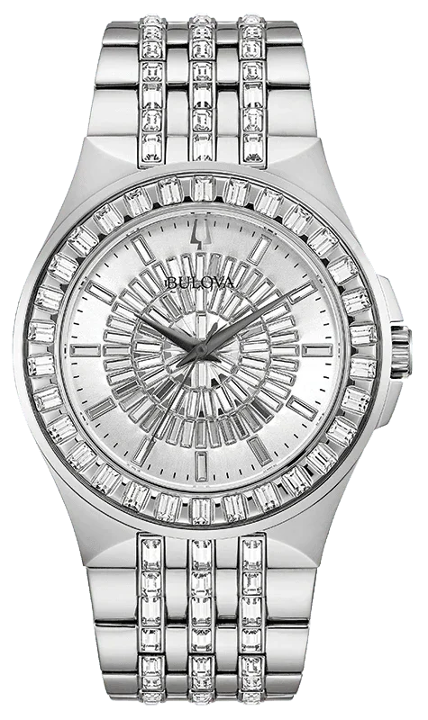Bulova Crystal Quartz Mens Watch 96A236