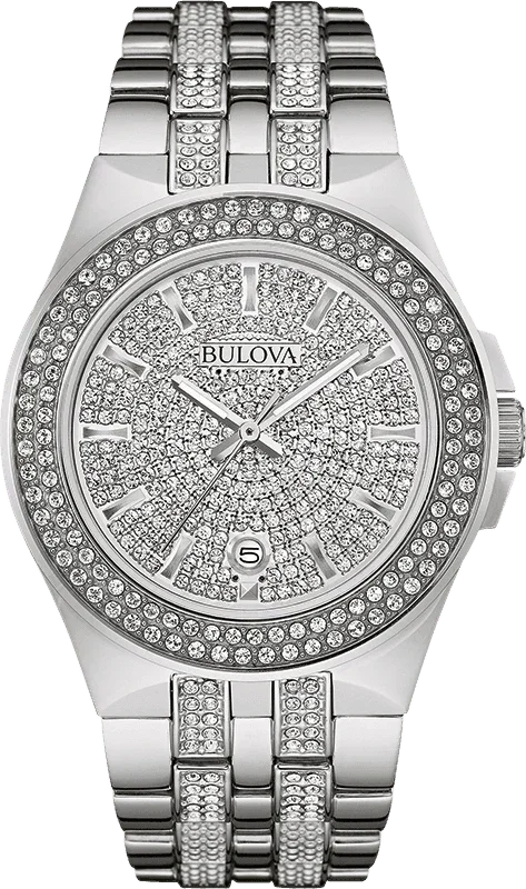 Bulova Crystal Quartz Mens Watch 96B235