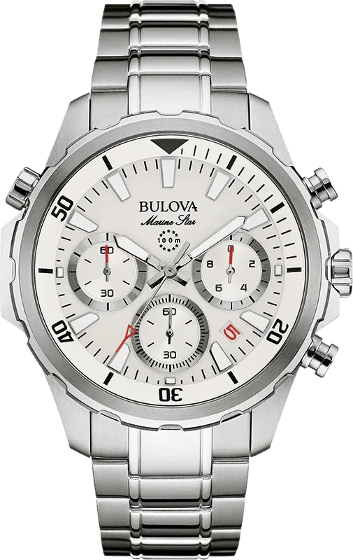 Bulova Marine Star Quartz Mens Watch 96B255