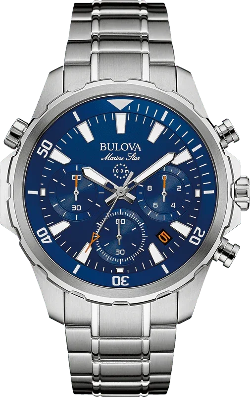Bulova Marine Star Quartz Mens Watch 96B256