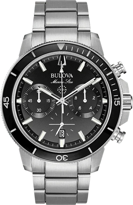 Bulova Marine Star Quartz Mens Watch 96B272