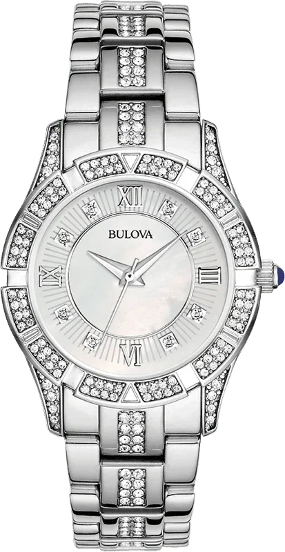 Bulova Crystal Quartz Womens Watch 96L116