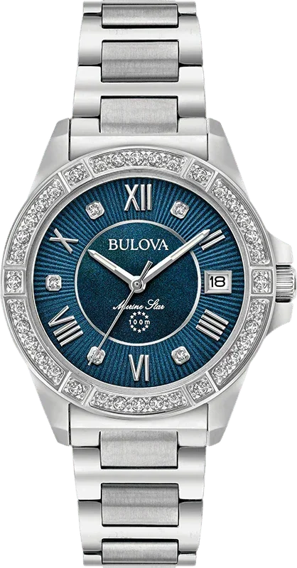 Bulova Marine Star Quartz Womens Watch 96R215