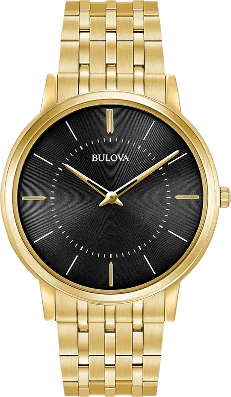 Bulova Classic Black Dial Quartz Mens Watch 97A127