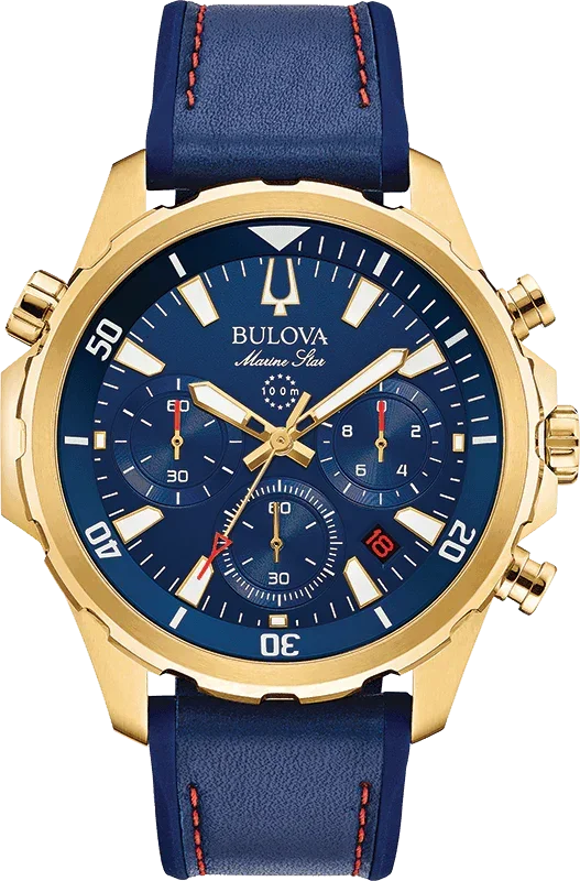 Bulova Marine Star Quartz Mens Watch 97B168