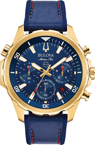 Bulova Marine Star Quartz Mens Watch 97B168