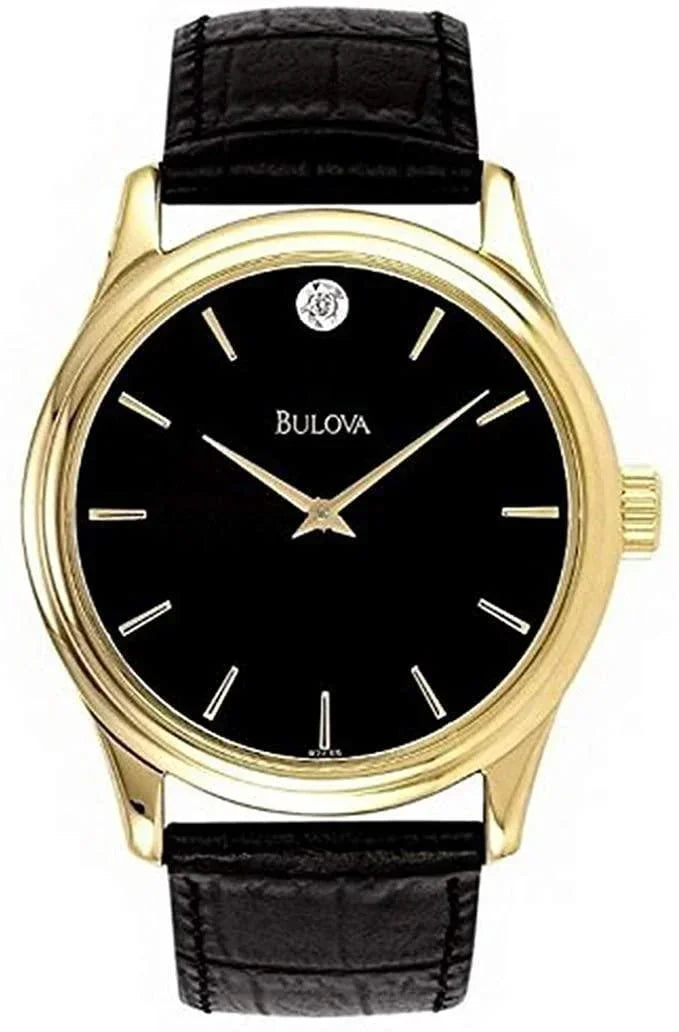 Bulova Diamond Quartz Mens Watch 97F55