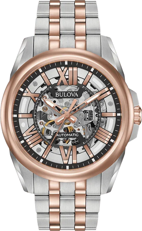 Bulova Classic Automatic Silver Dial Mens Watch 98A166