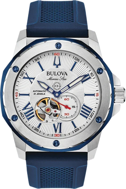 Bulova Marine Star Automatic Mens Watch 98A225