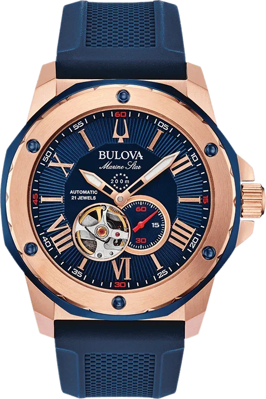 Bulova Marine Star Automatic Mens Watch 98A227