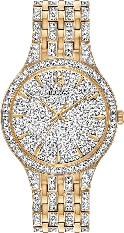 Bulova Crystal Quartz Mens Watch 98A229