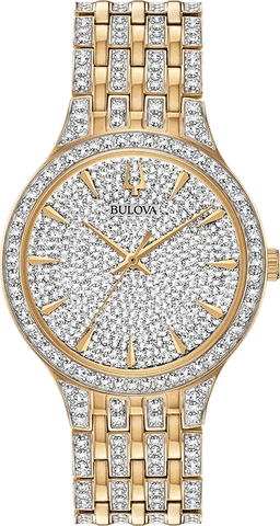 Bulova Crystal Quartz Mens Watch 98A229